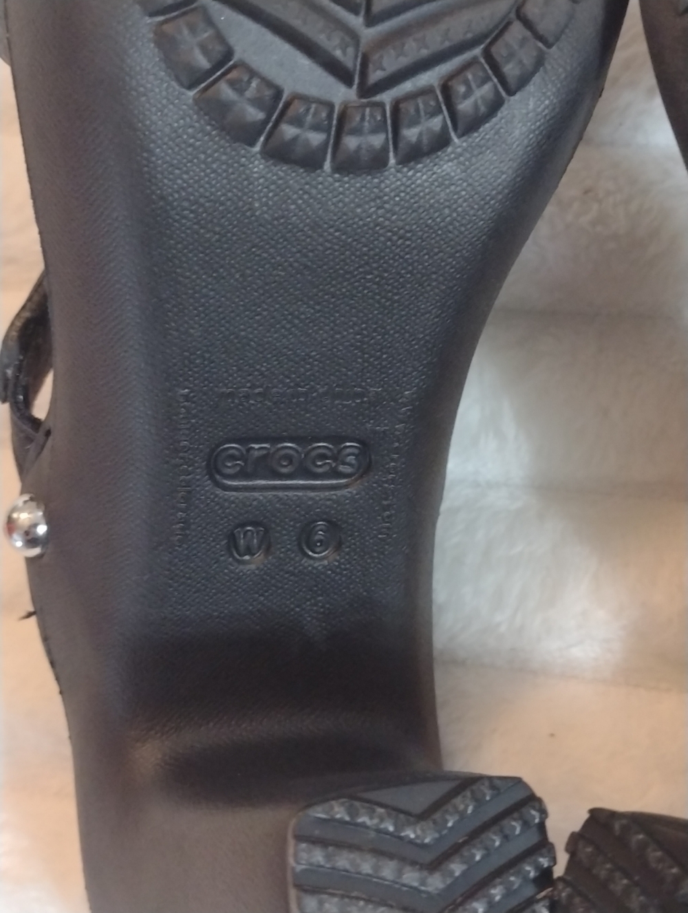 CROCS Cyprus IV Women's 6 Open Toe Slip-on Heel Sandals Strappy Comfort Black - Picture 13 of 13